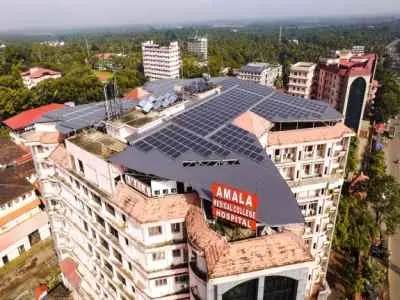 Amala Hospital, Thrissur. Solar in Thrissur Kerala. Solar in Kerala